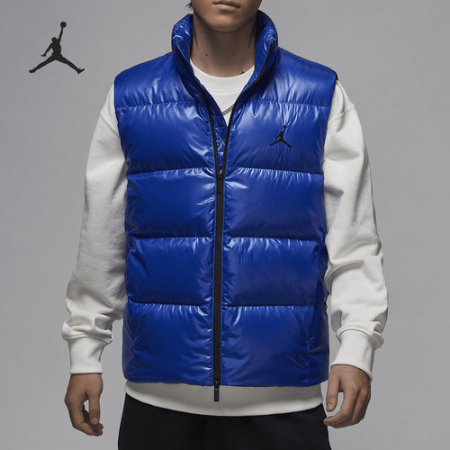 Nike/耐克正品JORDAN男士保暖立领亮面羽绒马甲FV7274-480