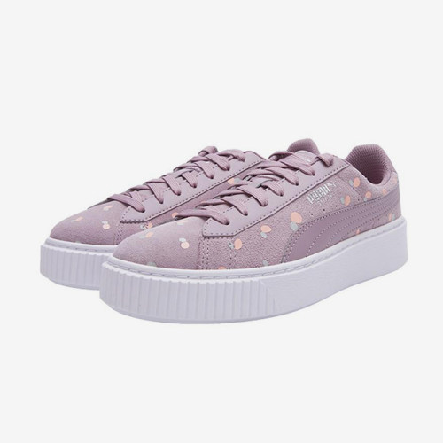Puma/彪马正品Suede Platform Dots女士翻毛皮板鞋368991-01