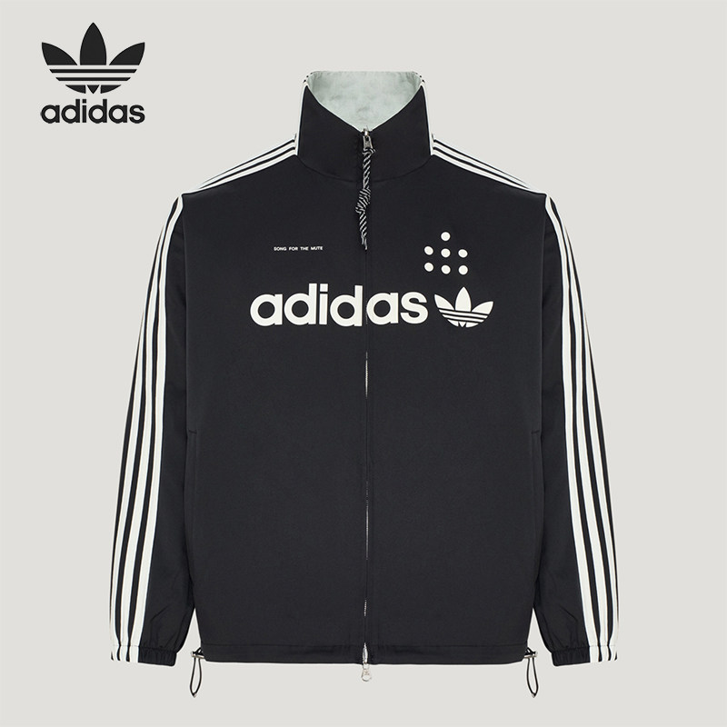 Adidas/阿迪达斯正品三叶草男女款印花双面穿运动外套LF5251