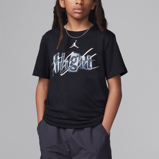 Nike/耐克正品Jordan大童休闲印花运动针织短袖T恤HQ7557-010
