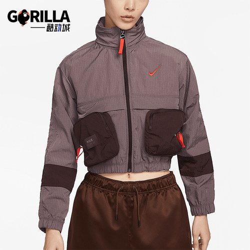 Nike/耐克正品经典女士宽松透气立领短款夹克外套DV8035-291