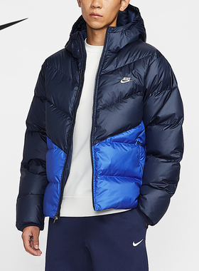 Nike/耐克官方正品Windrunner男士拼接保暖休闲羽绒服HQ7791-451