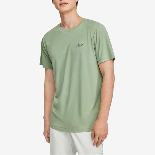 Skechers斯凯奇正品男士短袖透气圆领套头运动T恤P223M104-046S