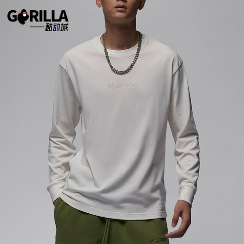 Nike/耐克正品Air Jordan男士圆领休闲运动长袖T恤FJ0703-133