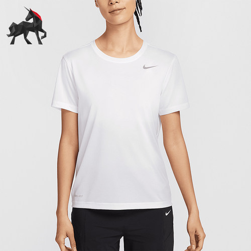 Nike/耐克正品2025新款女士针织运动休闲经典短袖T恤IB8899-100