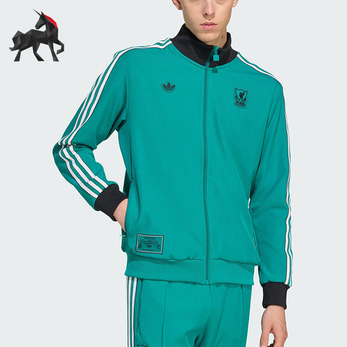 Adidas/阿迪达斯正品三叶草男士休闲运动立领耐穿足球外套JW5464