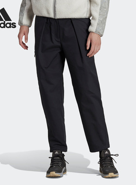 Adidas/阿迪达斯正品新款女子字母印花宽松运动长裤 HN6944