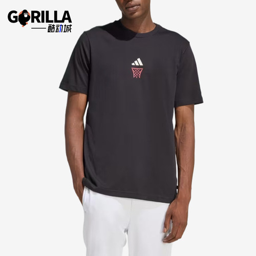 Adidas/阿迪达斯正品BASKETBALBASKETBAL新款经典短袖T恤JZ5044