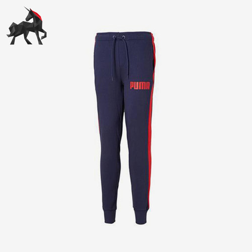 Puma/彪马正品Track Pants男士针织拼接经典束脚长裤845165-03