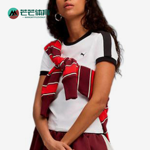 Puma/彪马正品T7Slim运动休闲套头舒适轻便经典短袖T恤635876-02