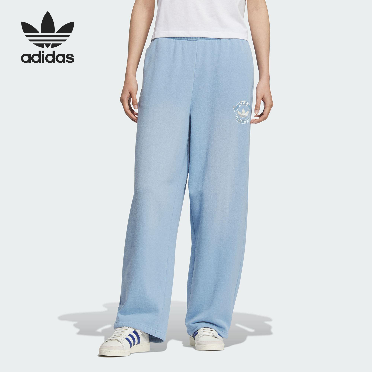 Adidas/阿迪达斯正品三叶草女士休闲运动直筒耐穿日常长裤KC5873