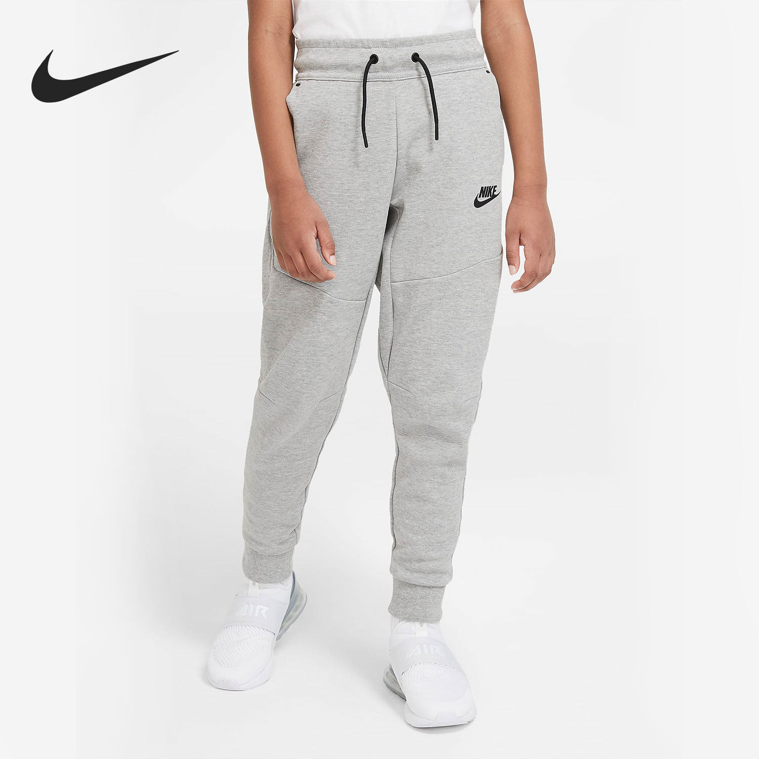 NIKE/耐克正品 大童春秋束脚时尚运动休闲针织长裤 CU9213