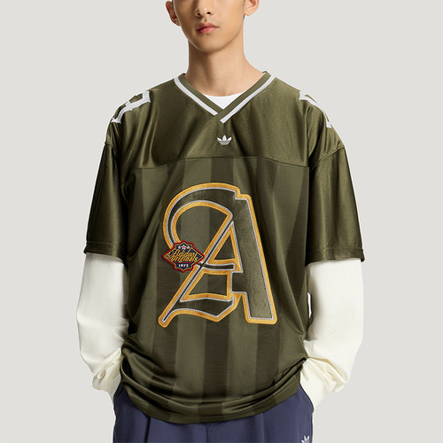 Adidas/阿迪达斯正品三叶草男士透气二合一球衣复古长袖T恤KS5329