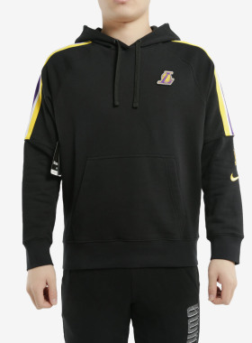 Nike/耐克正品当季新款男子湖人队篮球运动连帽卫衣套头衫CJ7133