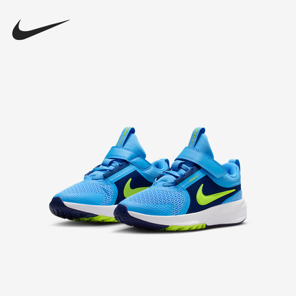 Nike/耐克正品Star Runner 5小童运动魔术贴透气跑步鞋HF7005-400