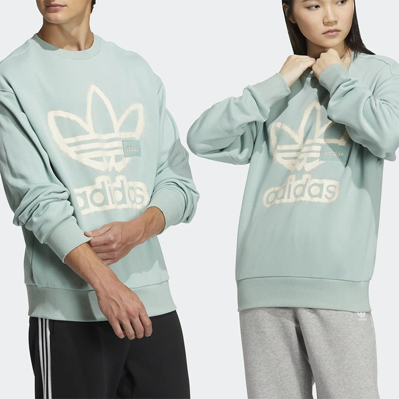 Adidas/阿迪达斯正品三叶草男女款运动休闲圆领卫衣卫衣 HS1996