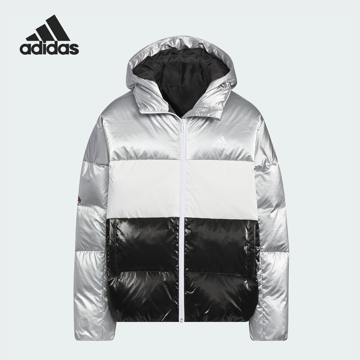 Adidas/阿迪达斯正品新款儿童运动休闲保暖连帽羽绒服IN0966
