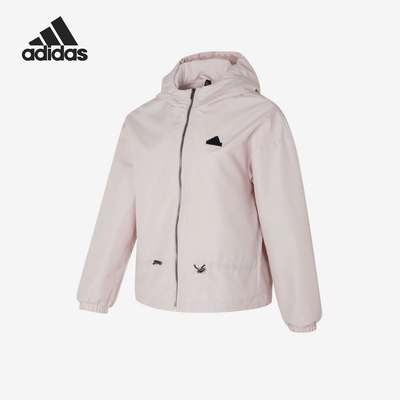 阿迪达斯女士梭织连帽加绒外套