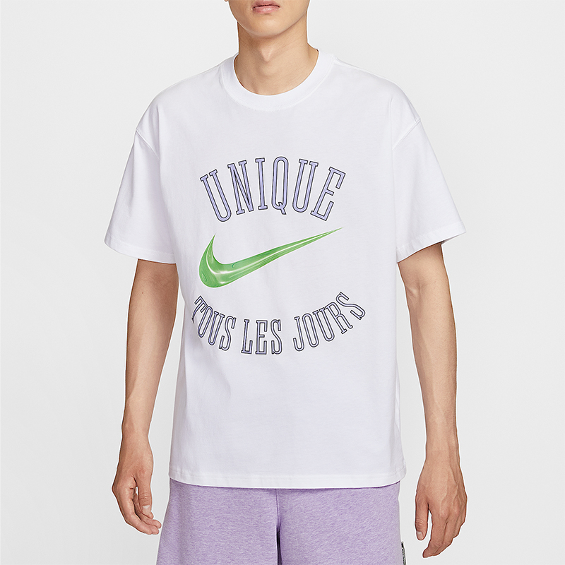 Nike/耐克正品2025夏季款男士篮球针织透气运动短袖HV1696-100