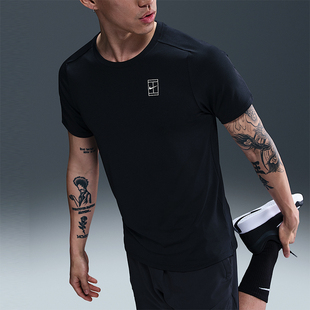 Nike/耐克正品Dri-FIT男运动针织套头透气休闲短袖T恤FZ6911-010
