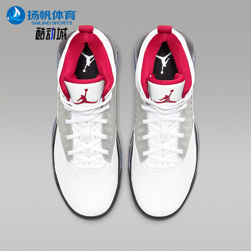 Nike/耐克正品JORDAN男士减震高帮系带耐磨气垫运动鞋CD6107-100