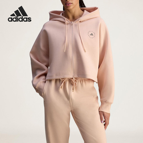 Adidas/阿迪达斯正品SMC女士简约休闲宽松运动连帽夹克外套JW4690