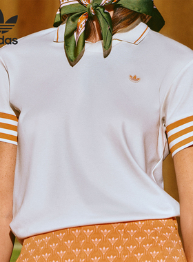 Adidas/阿迪达斯正品三叶草女士运动时尚简约短袖POLO衫KB9214
