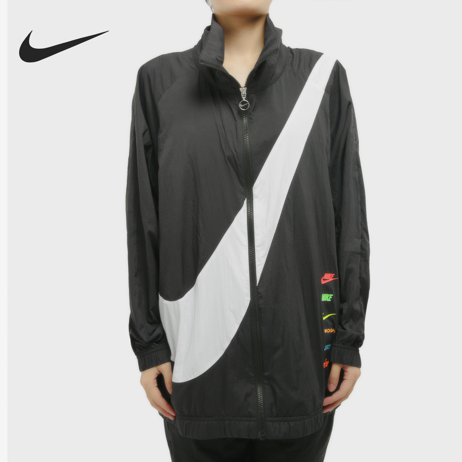 NIKE/耐克官方正品女子大LOGO梭织立领休闲运动夹克外套 DA0981,运动服/休闲服装,运动茄克/外套,淘宝优惠券,粉丝福利购,淘宝优惠卷