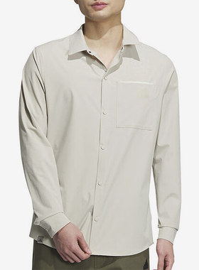 Adidas/阿迪达斯正品新款经典男士休闲翻领长袖衬衫JE8598