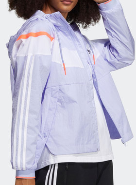Adidas/阿迪达斯正品 新款女子休闲连帽拉链夹克外套HD0368