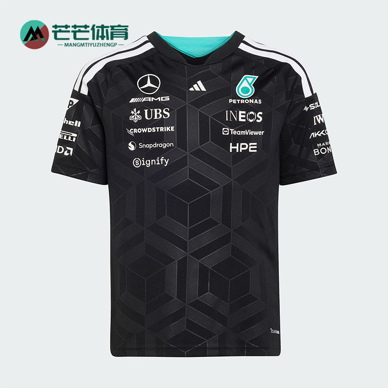 Adidas/阿迪达斯正品AMG马石油F1车队大童经典运动短袖T恤KF0165
