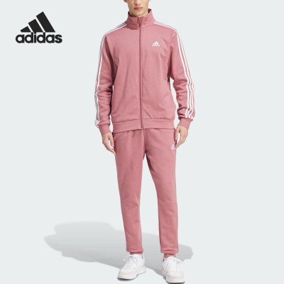 Adidas/阿迪达斯正品2026春季款男女立领修身刺绣套装IY6661