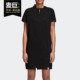 三叶草女子黑色休闲中长款 当季 连衣裙CV8575 阿迪达斯正品 Adidas
