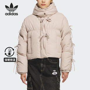 DOWN女士休闲时尚 Adidas PLAY BOW 连帽羽绒服KC2610 阿迪达斯正品