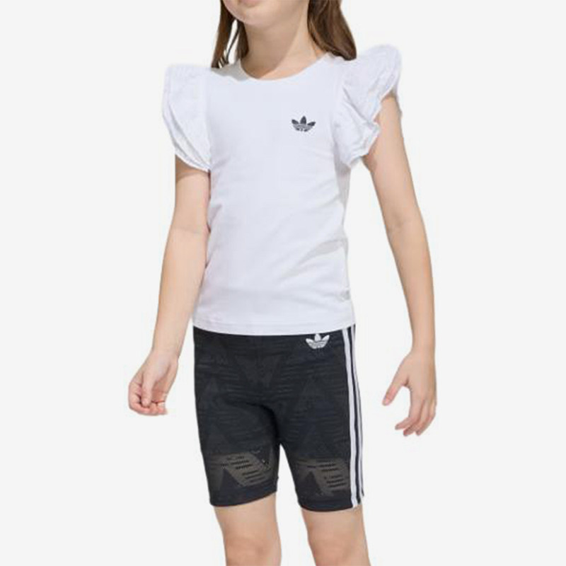 Adidas/阿迪达斯正品三叶草儿童短裤套装经典休闲舒适短袖KC6795