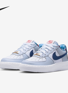 Nike/耐克正品Air Force 1 GS女子大童低帮日常板鞋IH7342-141