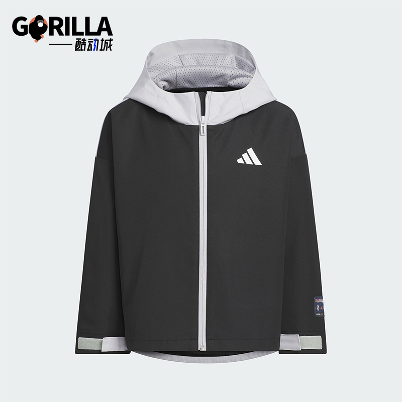 Adidas/阿迪达斯正品LK GFX UB JKT小童拉链宽松外套KB4579
