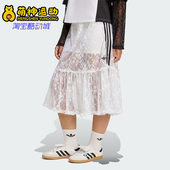 时尚 26夏三叶草女性感蕾丝经典 半身裙KD2288 阿迪达斯正品 Adidas