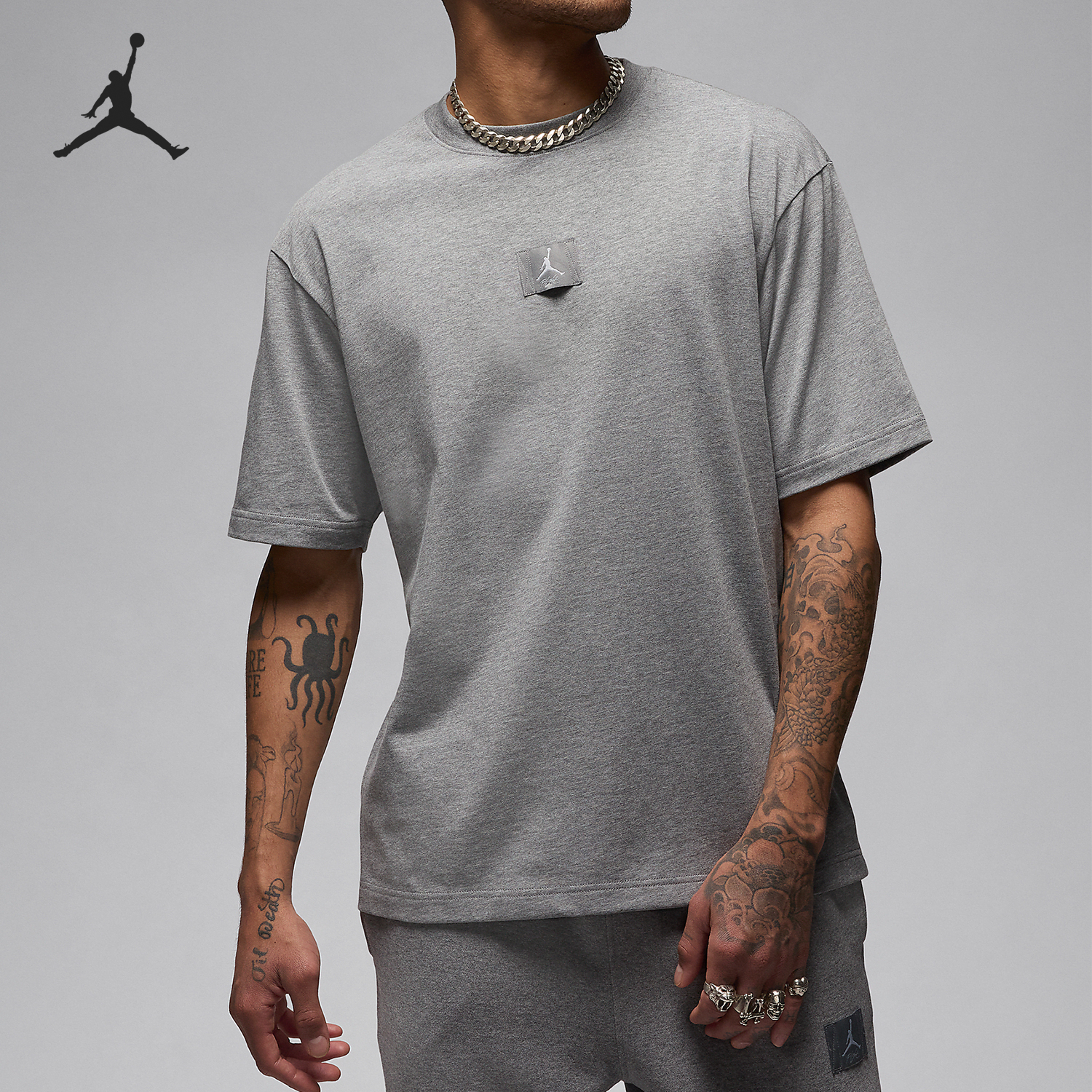 耐克男士针织宽松圆领透气短袖