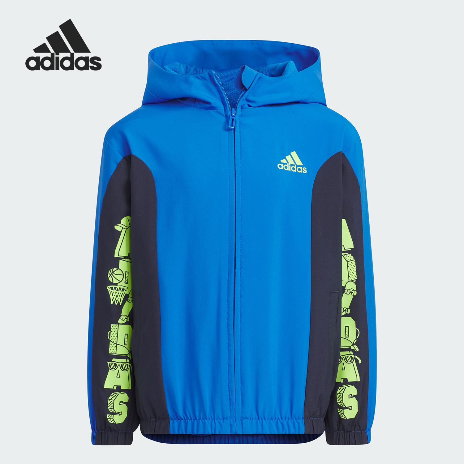 阿迪达斯正品小童连帽外套