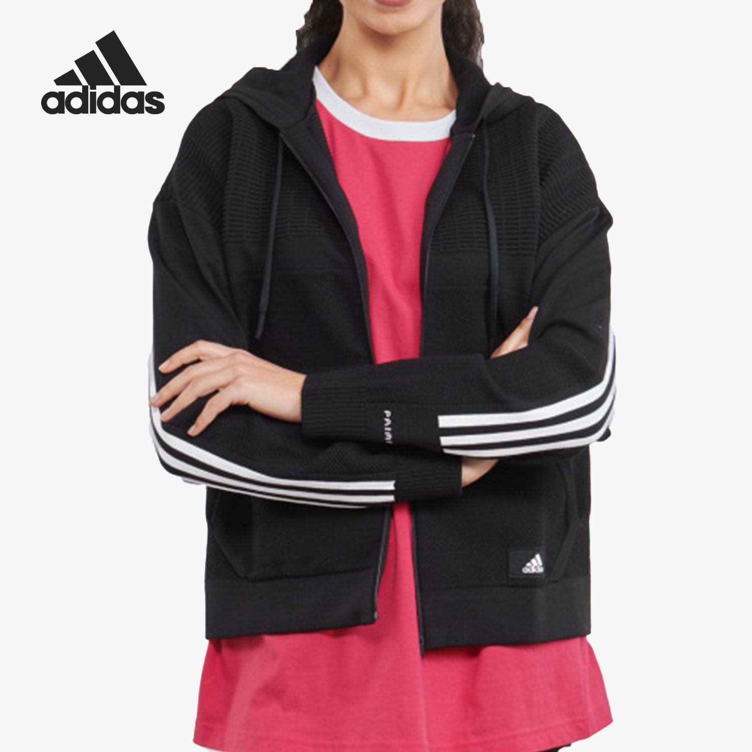 Adidas/阿迪达斯正品当季女子舒适新款运动上衣外套 FS2402