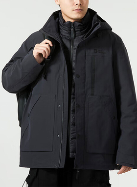 Jack wolfskin/狼爪正品拉链男士羽绒三合一外套5122091-6350