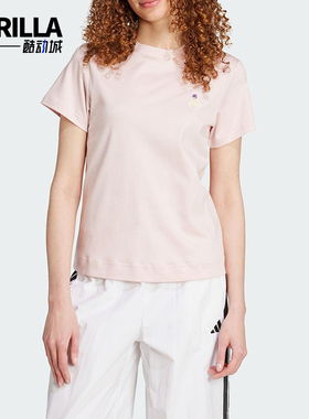 Adidas/阿迪达斯正品CAT PATCH T-SHIRT女士经典轻质短袖JV8514