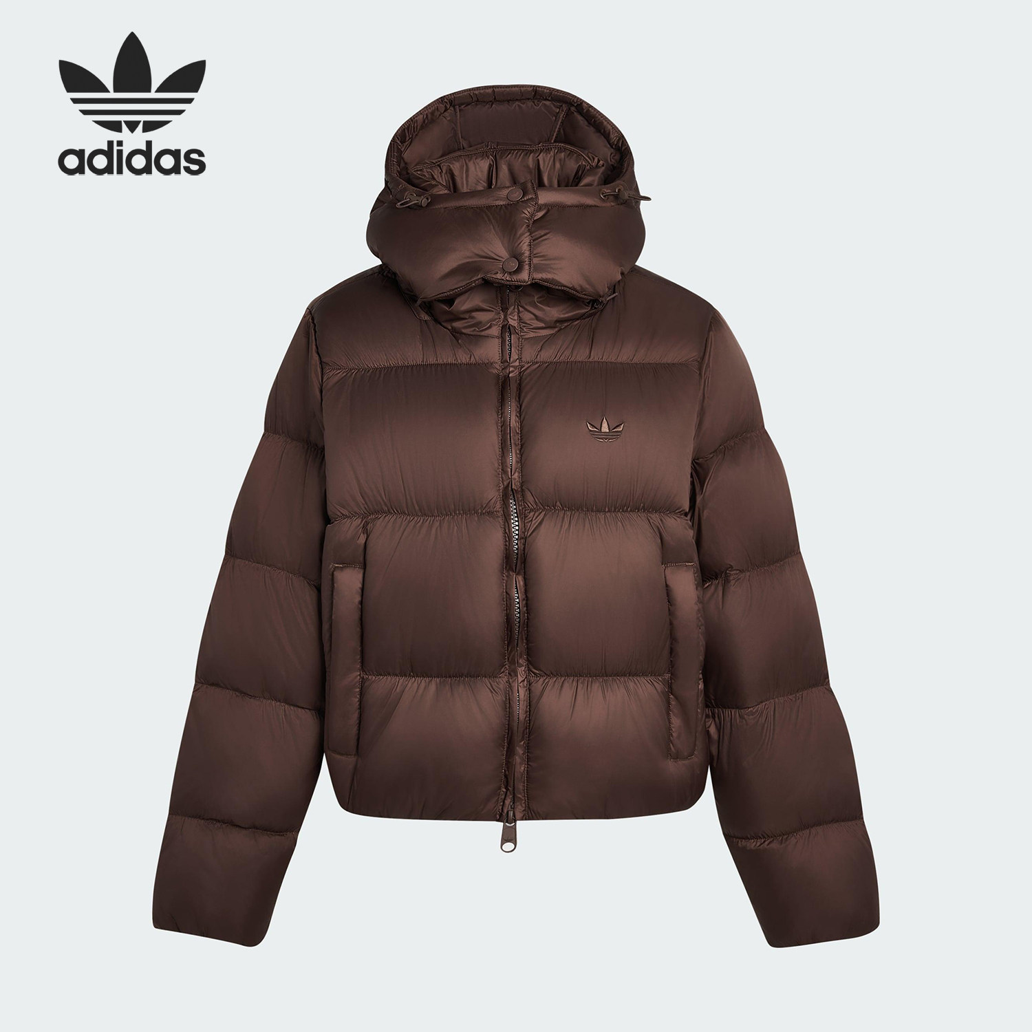 Adidas/阿迪达斯正品三叶草女士运动时尚复古保暖羽绒服KG4904