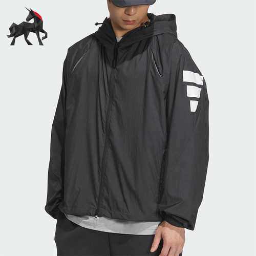 Adidas/阿迪达斯正品新款男士梭织休闲经典户外运动外套JM6234