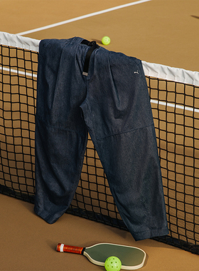 Puma/彪马官方正品NAVY PACK男女松紧腰廓形牛仔长裤623262-16