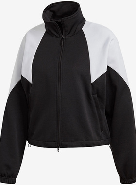 Adidas/阿迪达斯正品三叶草女LRG LOGO TT拼式宽松运动外套GD2228