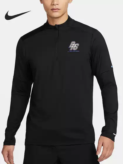 Nike Official Authentic New Seasonal Men's Running Sports Half-Zip Long-Sleeved T-Shirt Fn3300-010