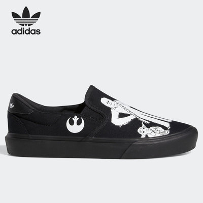阿迪达斯男子套入式帆布鞋