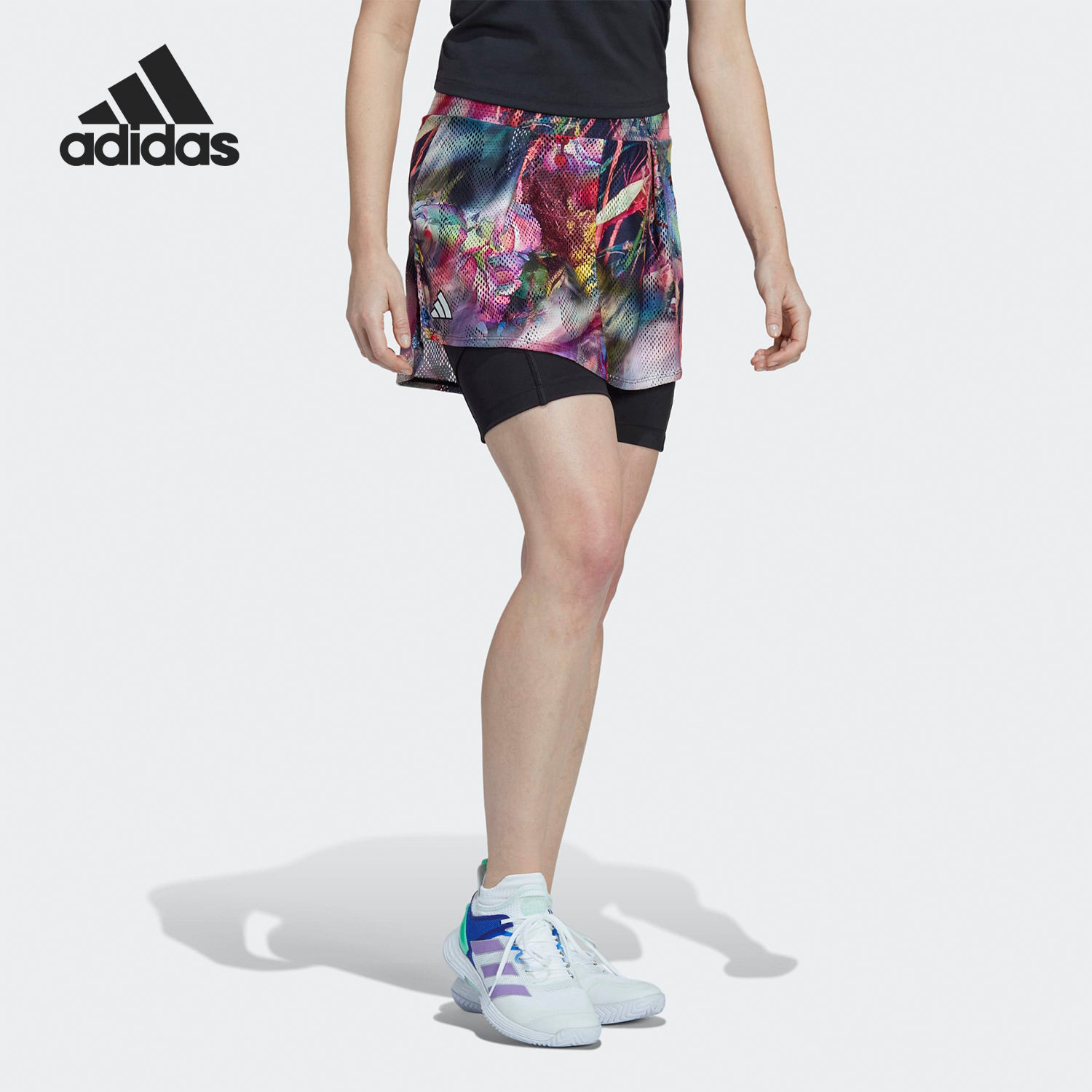Adidas/阿迪达斯正品当季网球花色女子运动短裤裙HU1810,运动服/休闲服装,运动中长裤／短裤,淘宝优惠券,粉丝福利购,淘宝优惠卷